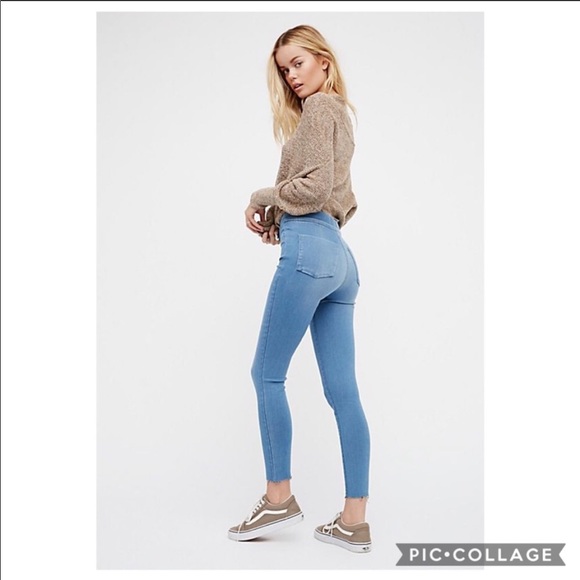 Free People High Rise Easy Goes It Pull on Jeans - Picture 2 of 4